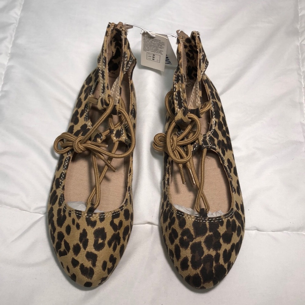 Leopard Girls Flats